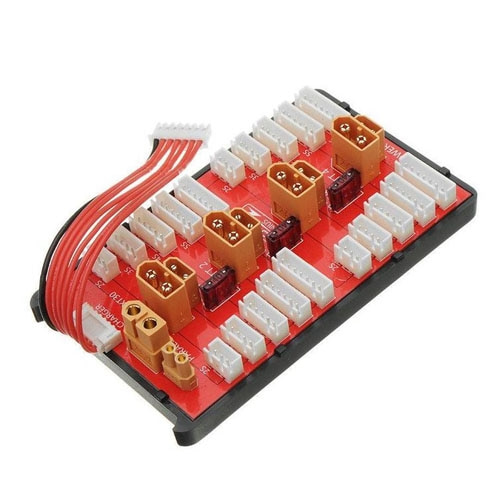 [배터리 여러개 충전시 필수 아이템]#21098 Power Genius 4 Pack 2-6S 2in1 Parallel Charging Board - XT30 &amp; XT60