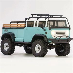90100092 [완제품 - 조종기 미포함] 1/10 EMO JT4 4x4 Scale Rock Crawler ARTR (Ocean Blue) : Jeep M677 Cargo Pickup Truck (크로스알씨 스케일 트럭)