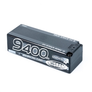 999654 HV Stock Spec GRAPHENE-4 9400mAh Hardcase battery - 7.6V LiPo - 135C/65C