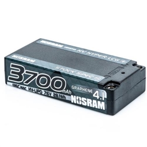 999743 NOSRAM HV Hyper LCG Stock Spec Shorty GRAPHENE-4.1 3700mAh Hardcase Battery - 7.6V LiPo - 135C/65C