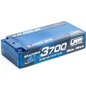 432287 LRP HV Hyper LCG Stock Spec Shorty GRAPHENE-4.1 3700mAh Hardcase Battery - 7.6V LiPo - 135C/65C