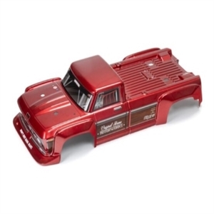 ARA402361 PAINTED DECALED TRIMMED BODY, RED: OUTCAST 4X4 BLX