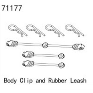 YK71177 Body Clip and Rubber Leash