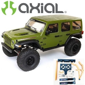 AXI05000T1+YS01-SCX6 [역대급 초대형 라클차량+웨건링크 묶음세트]1/6 SCX6 Jeep JLU Wrangler 4WD Rock Crawler RTR: Green+웨건 링크 콤보세트