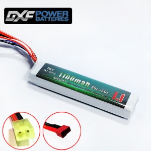 [행사]DXF 배터리 소프트 리튬11.1v 1100mah 25c-50c(3S) DXF 한국총판 RC9 정품dxf01 (에어소프트 타입)