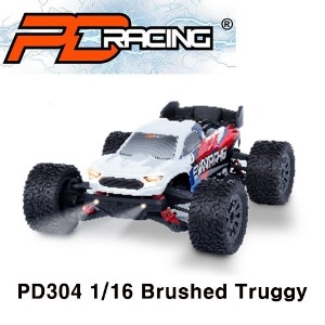 PD304-R 1/16 Brushed Truggy TR16 Ⅱ 트러기,40km/h+ , 레드 바디,조종기,USB충전기,배터리 포함 풀세트