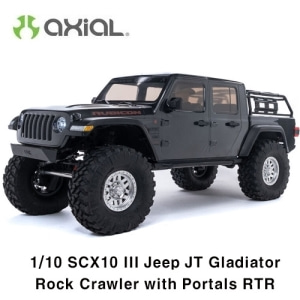 AXI03006T1  (지프 JT 글래디에이터 -조립완료버전) SCX10III Jeep JT Gladiator w/Portals,Grey:1/10 RTR