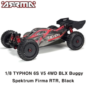 ARA8606V5 V5 ARRMA 1:8 TYPHON 6S V5 4WD BLX Buggy with Spektrum Firma RTR, Black