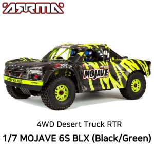 ARA7604V2T1 ARRMA 1:7 MOJAVE 6S V2 4WD BLX Desert Truck with Spektrum Firma RTR, Green/Black