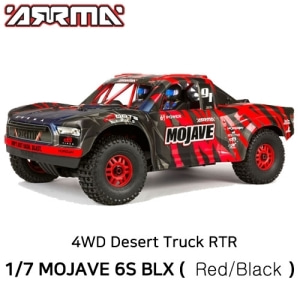 ARA7604V2T2 1:7 MOJAVE 6S V2 4WD BLX Desert Truck with Spektrum Firma RTR, Red/Black