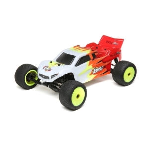 LOS01015 1/18 Mini-T 2.0 2WD Stadium Truck Brushed RTR, Red/White