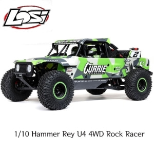 LOS03030T2 1/10 Hammer Rey U4 4WD Rock Racer Brushless RTR with Smart and AVC, Green