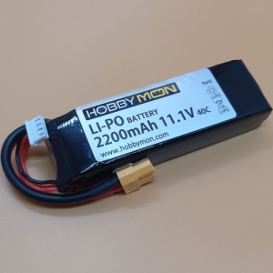 HBM2200M3S [소형 3셀 리포 배터리] 2200mAh 11.1V 3S 40C LiPo Battery w/XT60 Connector (D1RC 디펜더 D110) (크기 105 x 34 x 23mm)