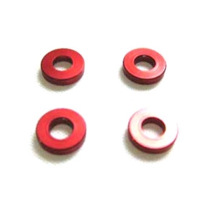 KY97042-15R Aluminum Color Washer (3x6.5x1.5mm/Red/4pcs)