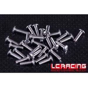 LCSK04 LC Racing Round Head Stainless Screw M3X10mm (2.0mm Hex Socket/40pcs)