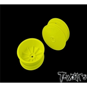 TE-218-BY-2 2.2&quot; 12mm Hex 4WD Front Wheel Yellow( For B64/B74/YZ4-SF ) 2pcs.
