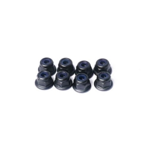 KOSN1011 M3 Steel Flanged Nylon Lock Nuts Black (w/container) (8)
