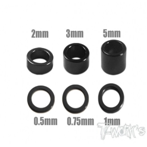 TA-019BK Aluminum 4x6 Shim Set 0.5, 0.75 ,1 ,2 ,3 ,5mm each 4pcs ( Black )