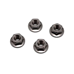 ZC-N4FBK Yokomo Aluminium Flanged Nut Black 4mm (ZC-N4FBK)