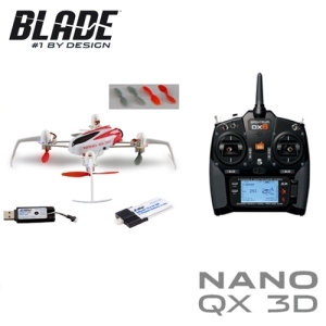 Blade Nano QX 3D 멜티콥터+DX6 6채널 Black 버전 조종기 RTF 풀세트(최신형 3D 버전 쿼드콥터) *조종기는 스팩트럼DX6 6채널 Balck 버전 조종기입니다.