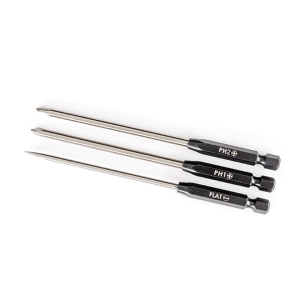 AX8714 Speed Bit Set,screwdriver,3-piece straight-3mm slotted, #1 Phillips, and #2 Phillips bits, 1/4&quot; drive