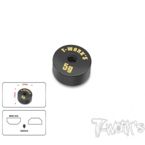 TA-066-M Anodized Precision Balancing Brass Weights 5g ver.2 (13.5x4.9mm)