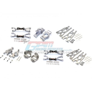 TXM100-GS  X-MAXX Aluminum Front &amp; Rear Upper+Lower Arms+Front C Hubs+Front Knuckle Arms Set