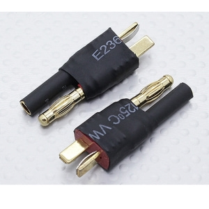 258000089 T-Connector to HXT 4mm Battery Adapter Lead (2pc)