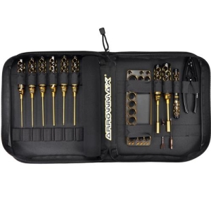 AM-199446  AM Toolset For 1/10 Offroad (13Pcs) With Tools Bag Black Golden