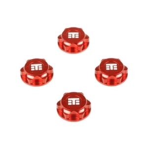 TKR5116BR Wheel Nuts (T Logo, 17mm, serrated, red ano, M12x1.0, 4pcs)