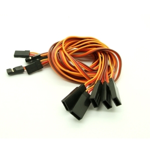 015000214-0 400mm JR 26AWG Straight Extension Lead M to F 5pcs