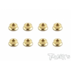 GSS-4SN Golden Plated Serrated M4 Wheel Nuts ( 8 pcs.）