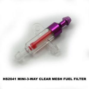 MINI-3-WAY CLEAR MESH FUEL FILTER
