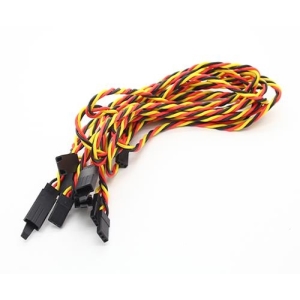 015000161-0 Twisted 60cm Servo Lead Extention (JR) with hook 22AWG (5pcs/bag)
