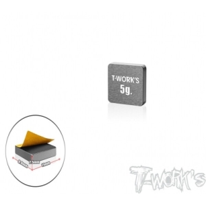 TE-207-F Adhesive Type 5g Tungsten Balance Weight 11x9.9x2.5mm