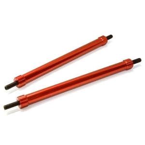 C26687RED Billet Machined 80mm Aluminum Linkages (2) M3 Threaded for 1/10 Scale Crawler