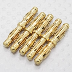 258000108-0 4.0mm to 4.0mm Gold Male to Male Adaptor (5pc)
