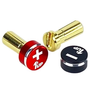 190432 LowPro Bullet Plugs &amp; Grips - 5mm - Black/Red