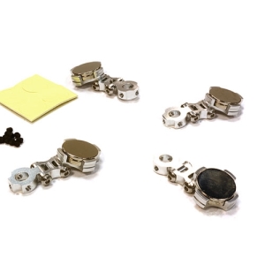 C26282SILVER Billet Machined T2 Adjustable Stealth Body Mount Set for 1/10 Drift, Touring Car