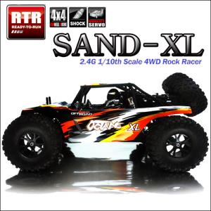 -구형 단종-2.4G  1/10th Scale  Sand XL Rock Racer RTR(센드XL)변속시 세팅시 드레그 브레이크 모드지원 입문용 rc카 전동 무선 자동차 몬스터 트럭