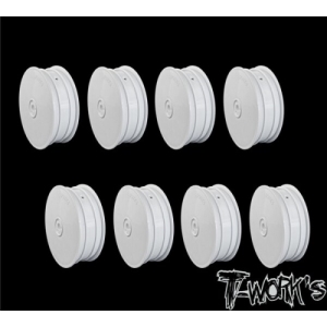 TE-218-BW-8 2.2&quot; 12mm Hex 4WD Front Wheel White( For B64/B74/YZ4-SF ) 8pcs