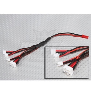 MCPX-CHAR 2 Pin JST to 6 x E-Flight Ultra Micro plug Charging Harness