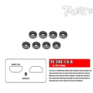 TE-243-1.5-A 3x10x1.5mm Alum. Washer For Suspension Arm ( 4 pcs.)