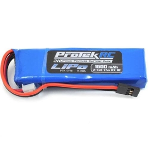 (엑스레이, 무겐, 어소시)PTK-5198 ProTek RC Lightweight LiPo Receiver Battery Pack (7.4V/1600mAh) (Mugen/AE/XRAY)
