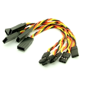 015000209-0 100mm JR 22AWG Twisted extension lead M to F 5pcs