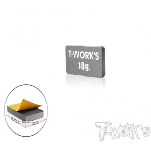 TE-207-G Adhesive Type 10g Tungsten Balance Weight 11x19.7x2.5mm