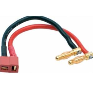 65834 LRP LiPo Hardcase adapter wire - 4mm male plug to US-style plug