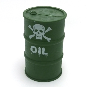 1:10 스케일 악세서리 드럼통 해골 Plastic Oil Drum (Green) 1개 트라이얼 악세서리