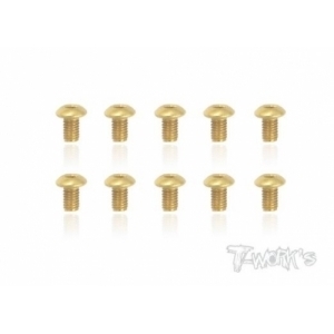GSS-408C 4x8mm Gold Plated Hex. Countersink Screws（10pcs.）