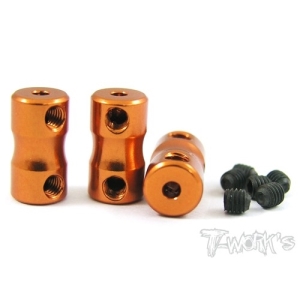 TA-024O Aluminum Double lock 2mm Bore Collar ( Orange )each 3pcs (#TA-024O)